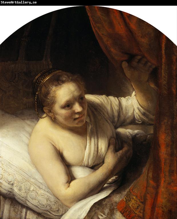 REMBRANDT Harmenszoon van Rijn A young Woman in Bed 9mk33)